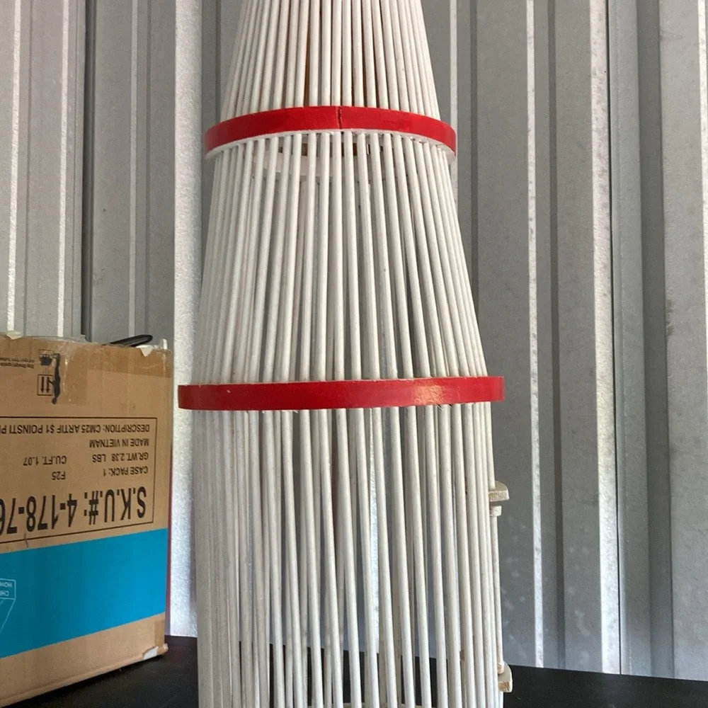 Red and White Decorative Lighthouse designed Bird House
